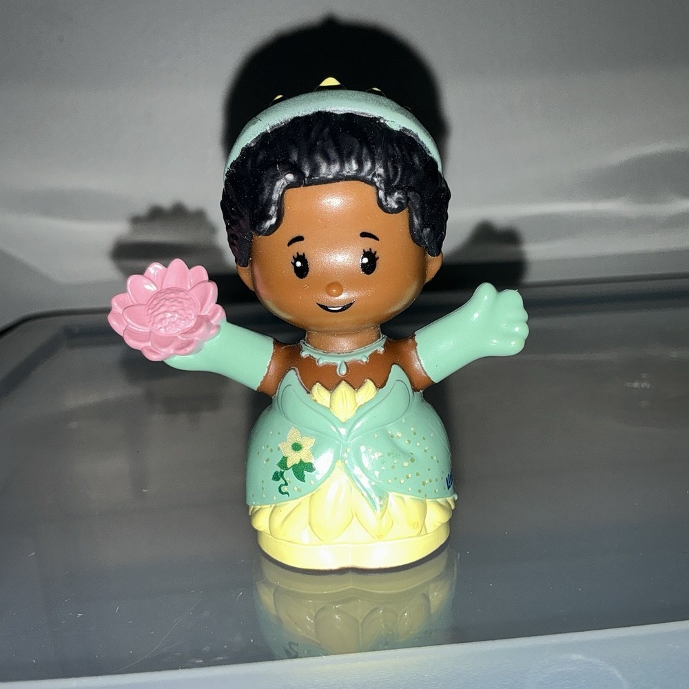 Fisher Price Little People Disney Princess Tiana Figure Flower Gown Crown